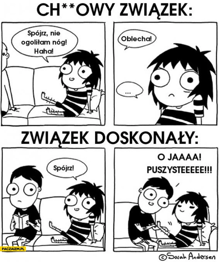 
    Związek doskonały spójrz nie ogoliłam nóg o ja puszyste