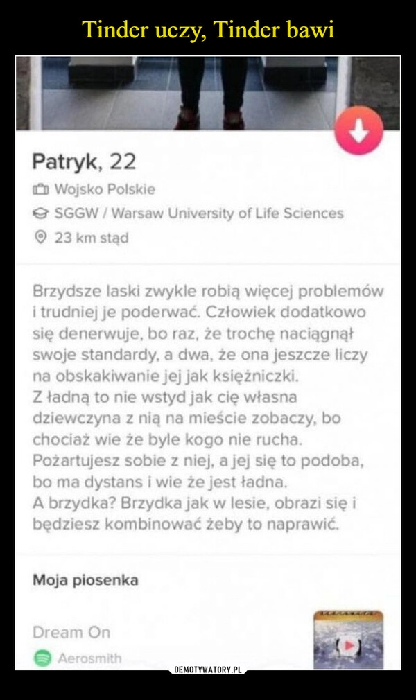 
    Tinder uczy, Tinder bawi