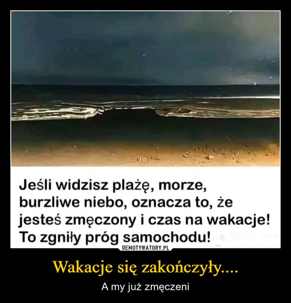 
    Wakacje się zakończyły....