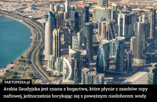 
    Arabia Saudyjska jest znana z bogactwa, które płynie z zasobów ropy naftowej...