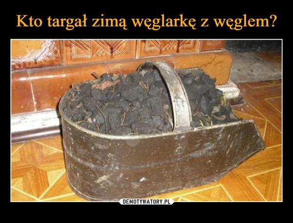 
    
Kto targał zimą węglarkę z węglem? 