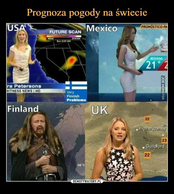 
    Prognoza pogody na świecie 