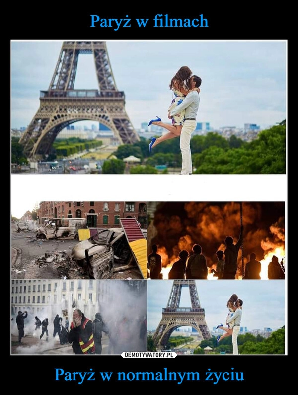 
    Paryż w filmach Paryż w normalnym życiu