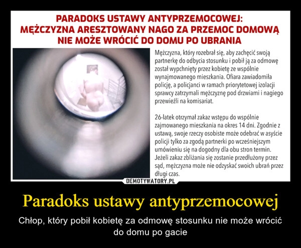 
    Paradoks ustawy antyprzemocowej