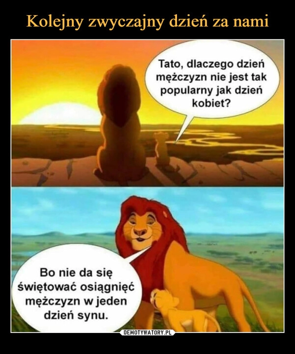 
    Kolejny zwyczajny dzień za nami