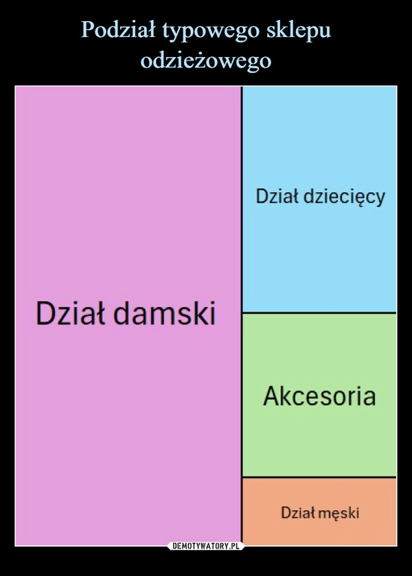 
    Podział typowego sklepu odzieżowego