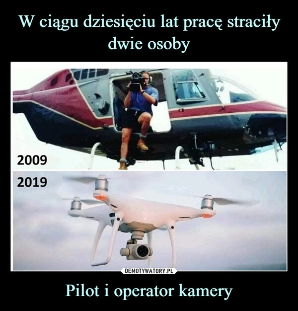 
    
W ciągu dziesięciu lat pracę straciły dwie osoby Pilot i operator kamery 