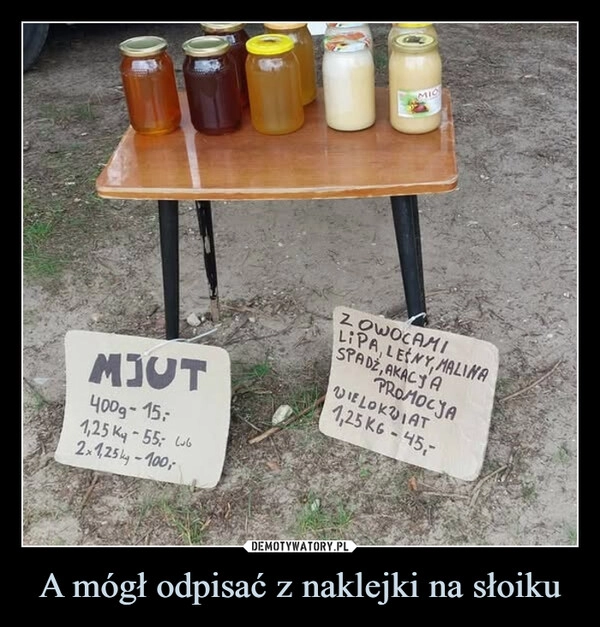 
    A mógł odpisać z naklejki na słoiku
