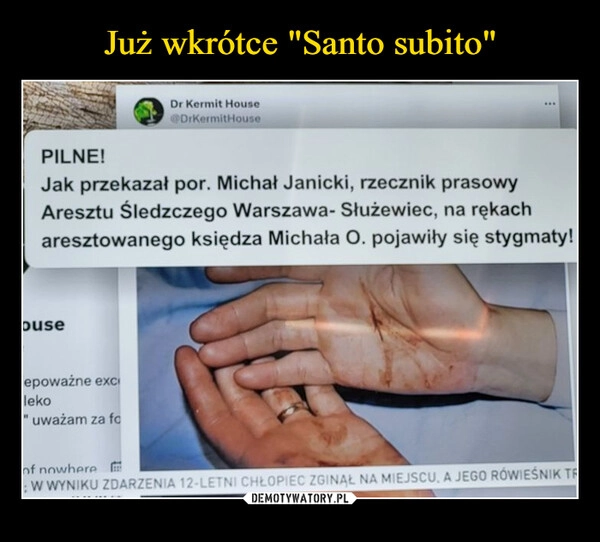 
    Już wkrótce "Santo subito"