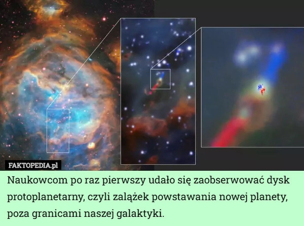 
    Naukowcom po raz pierwszy udało się zaobserwować dysk protoplanetarny, czyli...