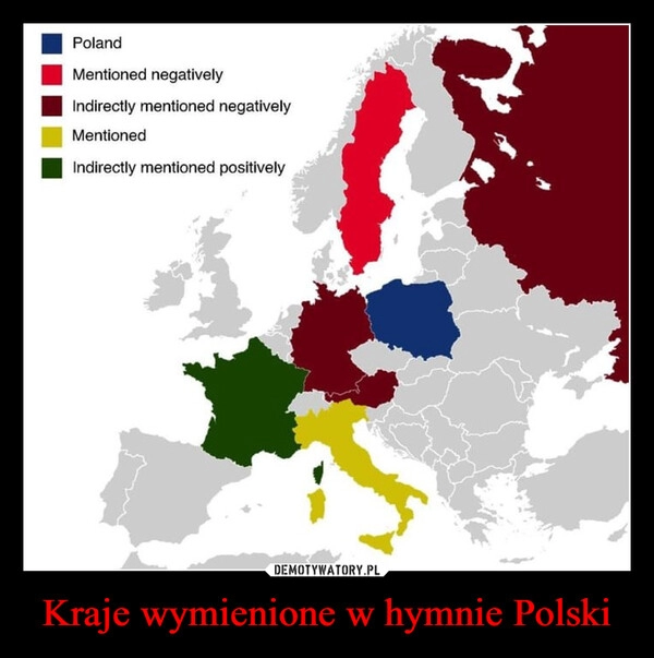 
    Kraje wymienione w hymnie Polski