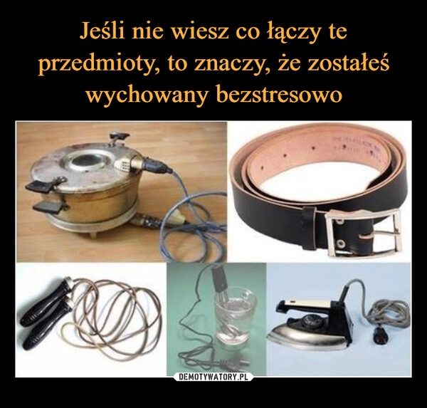 
    Jeśli nie wiesz co łączy te przedmioty, to znaczy, że zostałeś wychowany bezstresowo