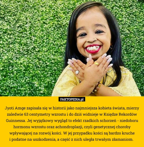 
    Jyoti Amge zapisała się w historii jako najmniejsza kobieta świata, mierzy