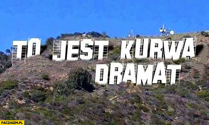 
    To jest kurna dramat napis Hollywood Zbigniew Stonoga