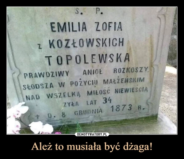 
    Ależ to musiała być dżaga!