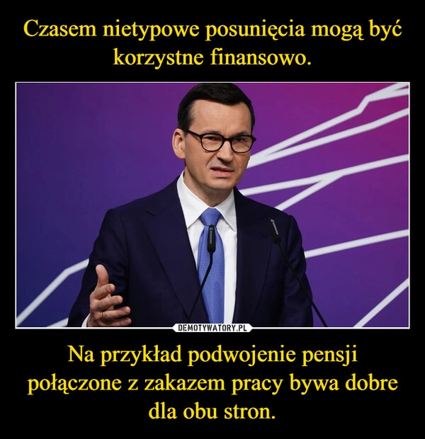 
    Czasem nietypowe posunięcia mogą być korzystne finansowo. Na przykład podwojenie pensji połączone z zakazem pracy bywa dobre dla obu stron.