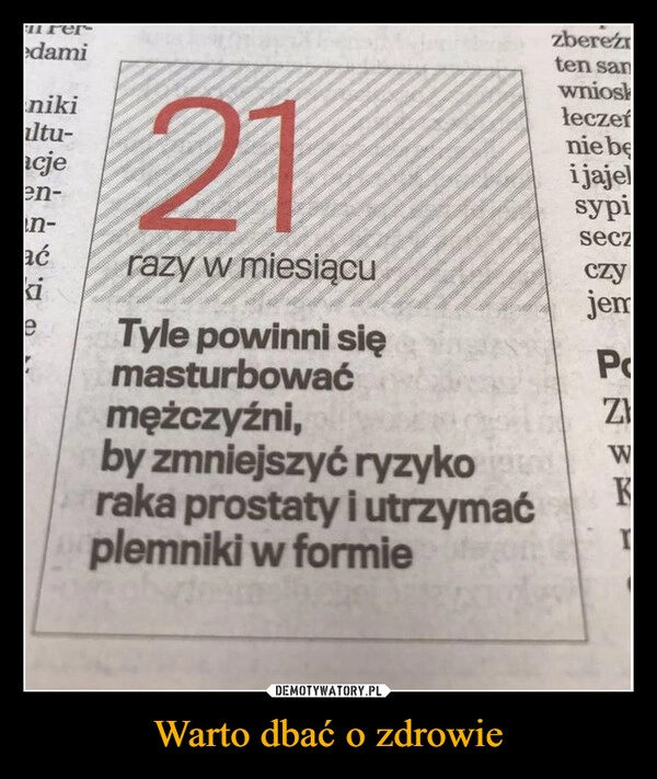 
    Warto dbać o zdrowie