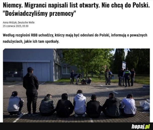 
    Oni tu nie chcą, my ich tu nie chcemy