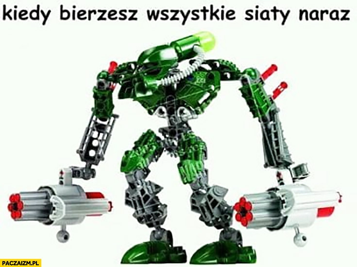 
    Kiedy bierzesz wszystkie siaty naraz robot