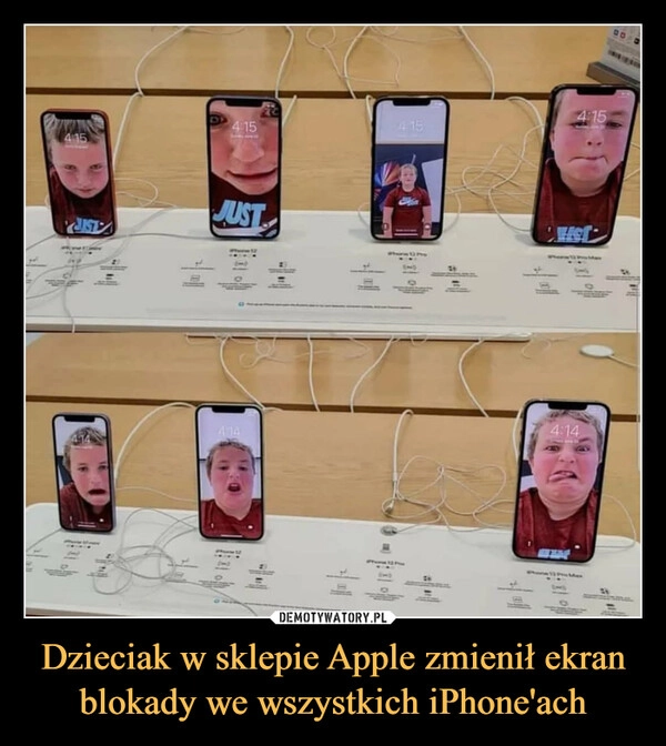 
    Dzieciak w sklepie Apple zmienił ekran blokady we wszystkich iPhone'ach