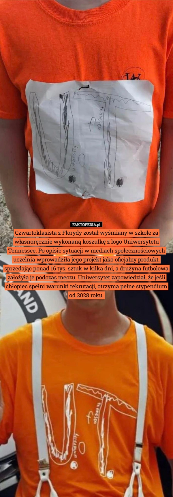 
    Czwartoklasista z Florydy został wyśmiany w szkole za własnoręcznie wykonaną