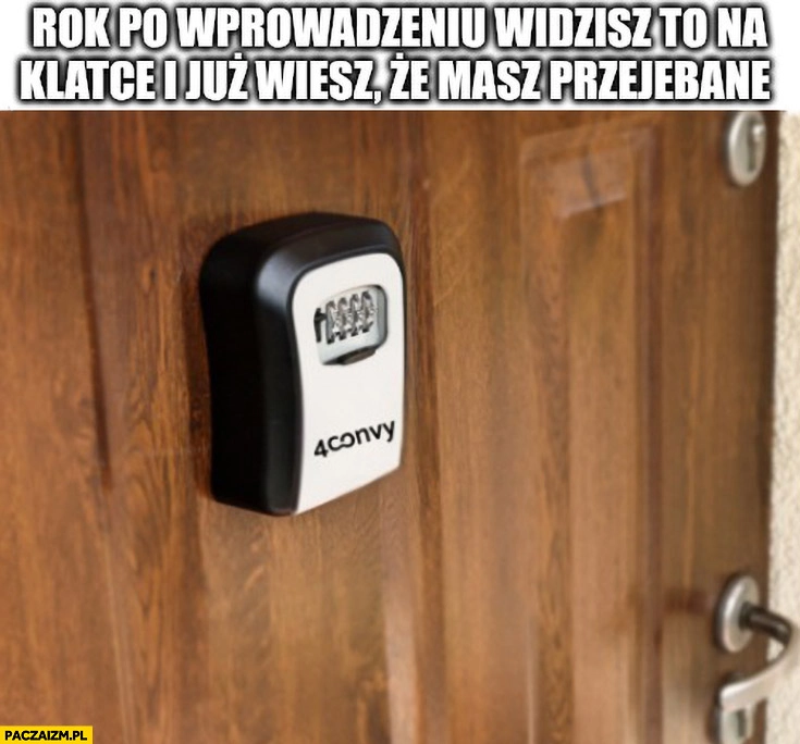 
    Airbnb rok po wprowadzeniu widzisz to na klatce i już wiesz, że masz przesrane skrzynka na klucze