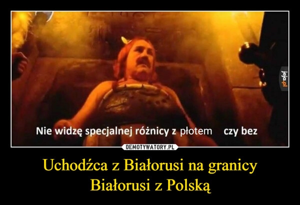 
    Uchodźca z Białorusi na granicy Białorusi z Polską