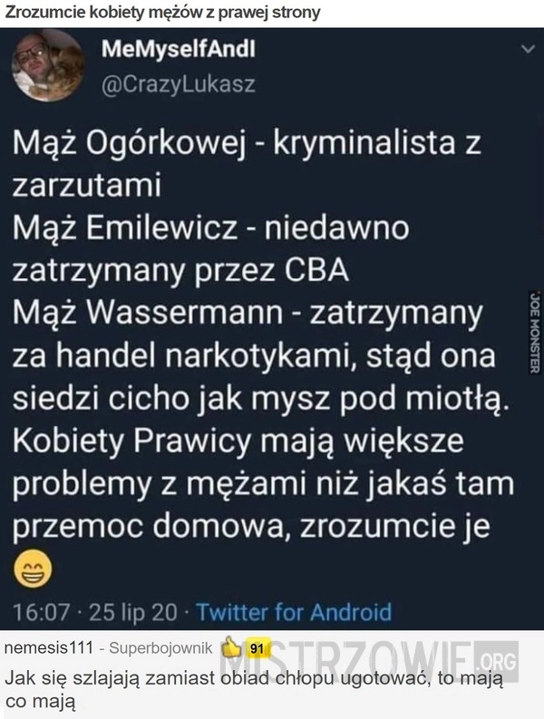 
    Zrozumcie kobiety mężów z prawej strony