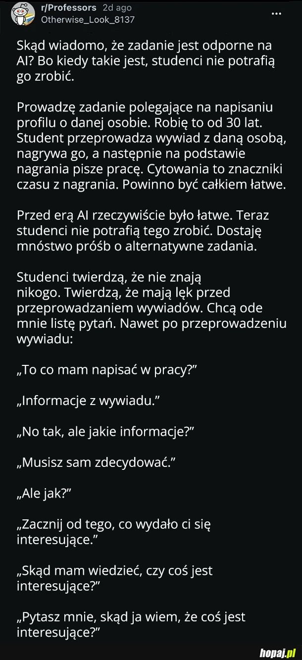 
    Skąd wiadomo że zadanie jest odporne na AI