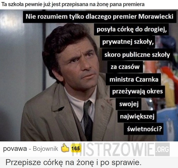 
    Ta szkoła pewnie już jest...