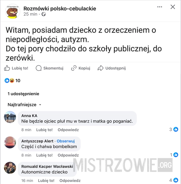 
    Dziecko niepodległe
