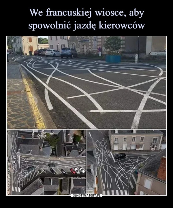 
    We francuskiej wiosce, aby spowolnić jazdę kierowców