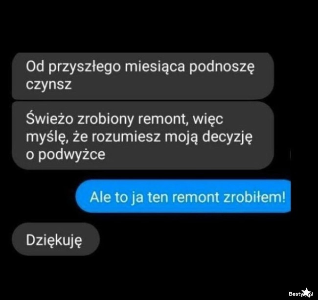 
    Podwyżka czynszu 