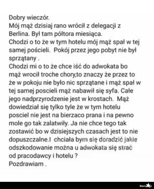 
    Powrót męża z delegacji 