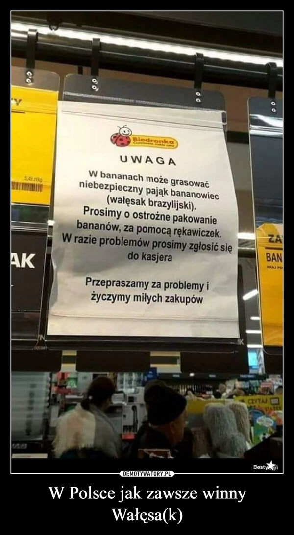 
    W Polsce jak zawsze winny Wałęsa(k)