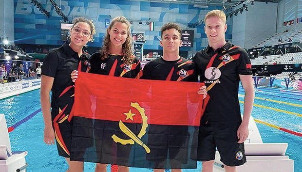 
    Angolan Olympic swimming team