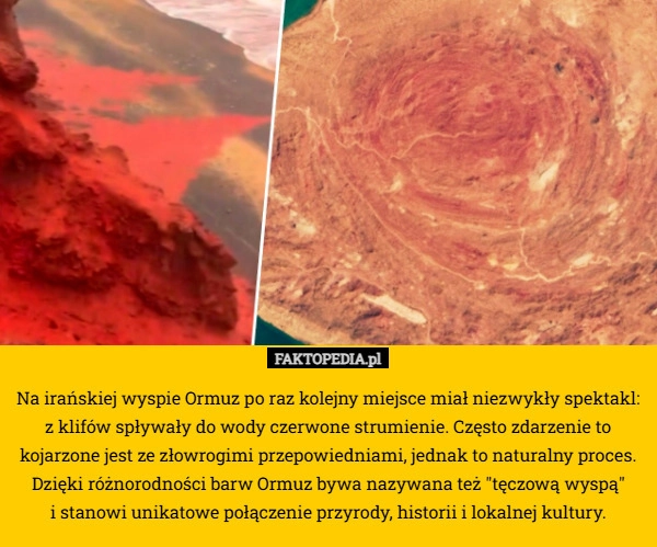 
    Na irańskiej wyspie Ormuz po raz kolejny miejsce miał niezwykły spektakl: