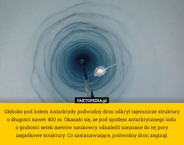 
    Głęboko pod lodem Antarktydy podwodny dron odkrył tajemnicze struktury o