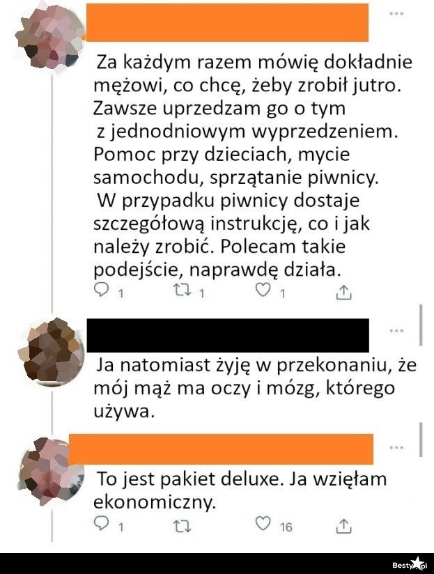 
    Instrukcje dla męża 