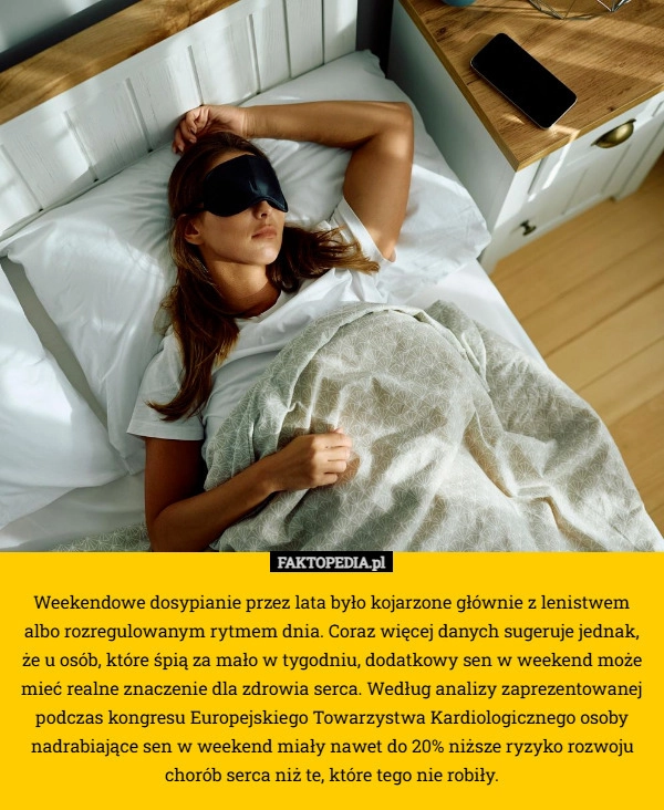 
    Weekendowe dosypianie przez lata było kojarzone głównie z lenistwem albo