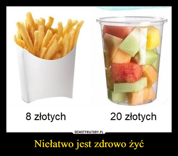 
    Niełatwo jest zdrowo żyć