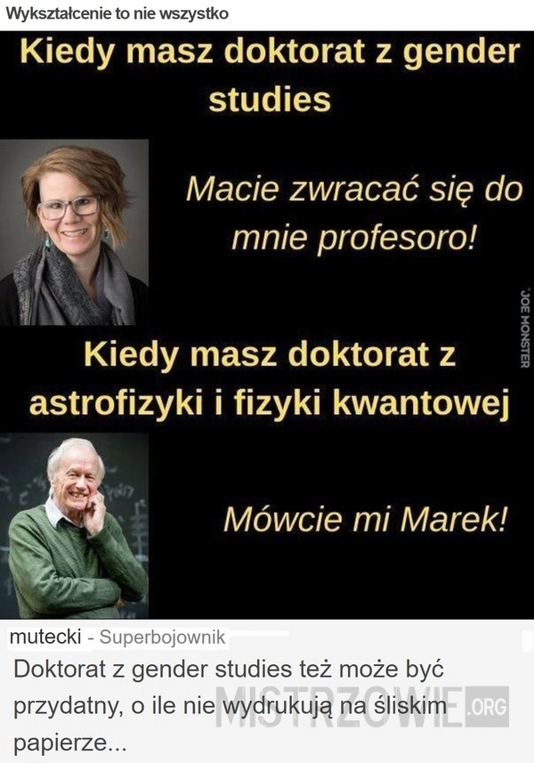 
    Wykształcenie to nie wszystko