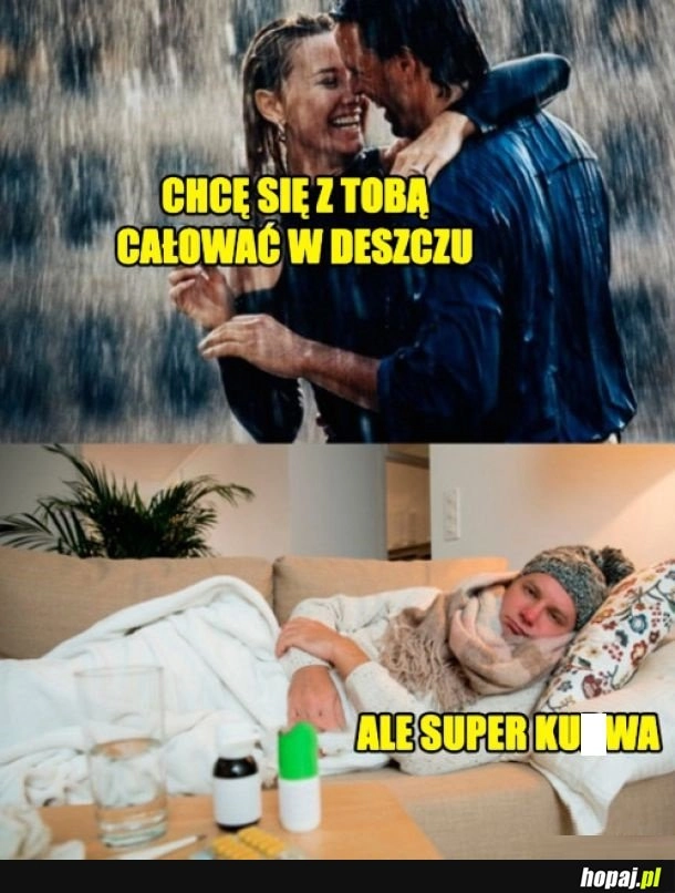 
    Całowanie w deszczu