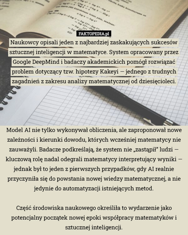 
    Naukowcy opisali jeden z najbardziej zaskakujących sukcesów sztucznej inteligencji