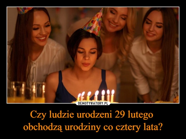 
    Czy ludzie urodzeni 29 lutego 
obchodzą urodziny co cztery lata?