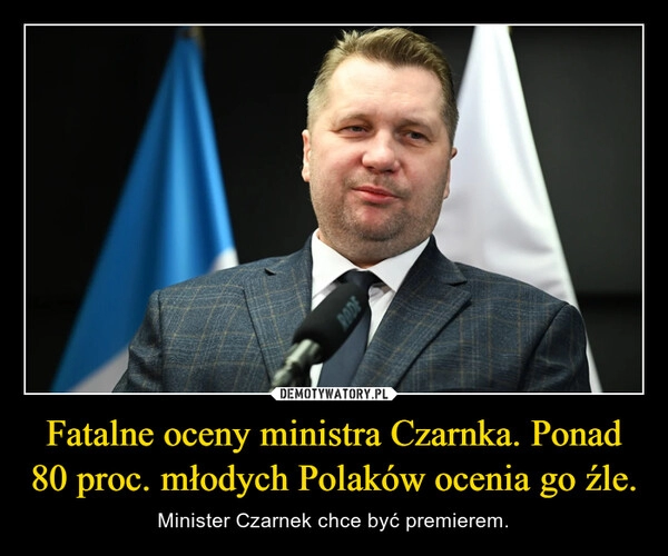 
    Fatalne oceny ministra Czarnka. Ponad 80 proc. młodych Polaków ocenia go źle.