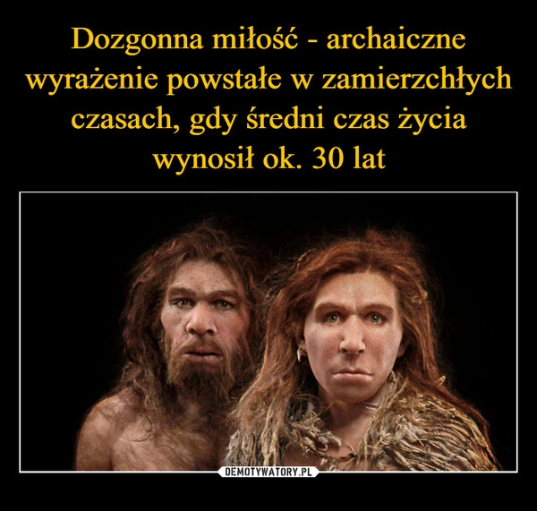 
    Dozgonna miłość - archaiczne wyrażenie powstałe w zamierzchłych czasach, gdy średni czas życia wynosił ok. 30 lat