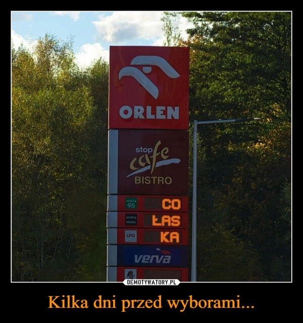 
    Kilka dni przed wyborami...