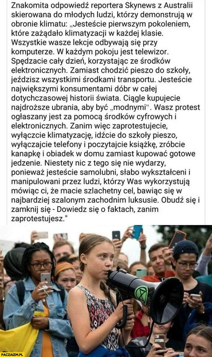 
    Greta Thunberg młode pokolenie protestuje bawiąc się w najbardziej szalonym zachodnim luksusie