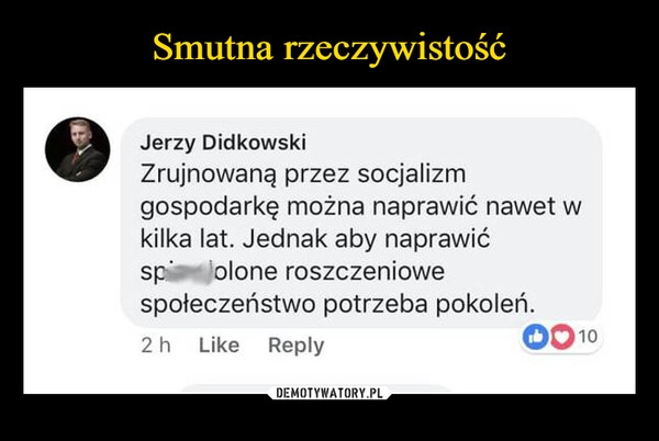 
    Smutna rzeczywistość